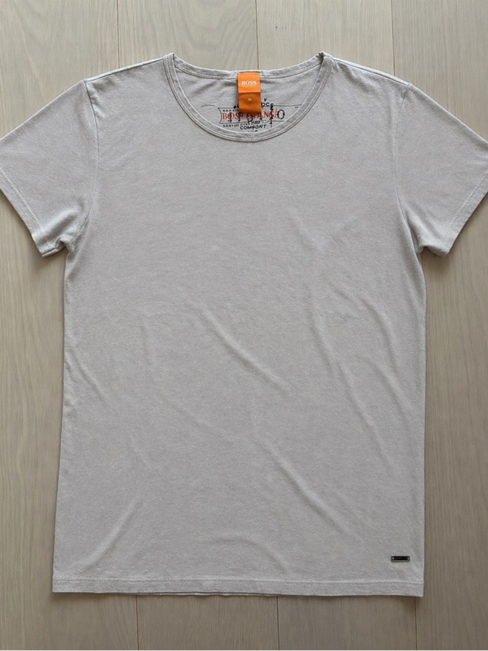 BOSS Short Sleeve Crewneck T-Shirt in Pale Gray